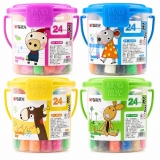 Plastilina modelaj M&G, galetusa, 24 culori, diverse modele